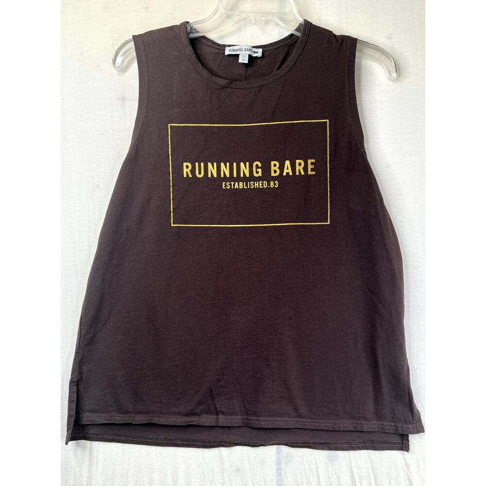 Running Bare women's tank top, brown, size 12 (US 6/8)